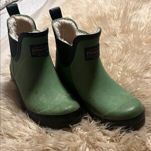 Pendleton Green and Black Ankle Boots